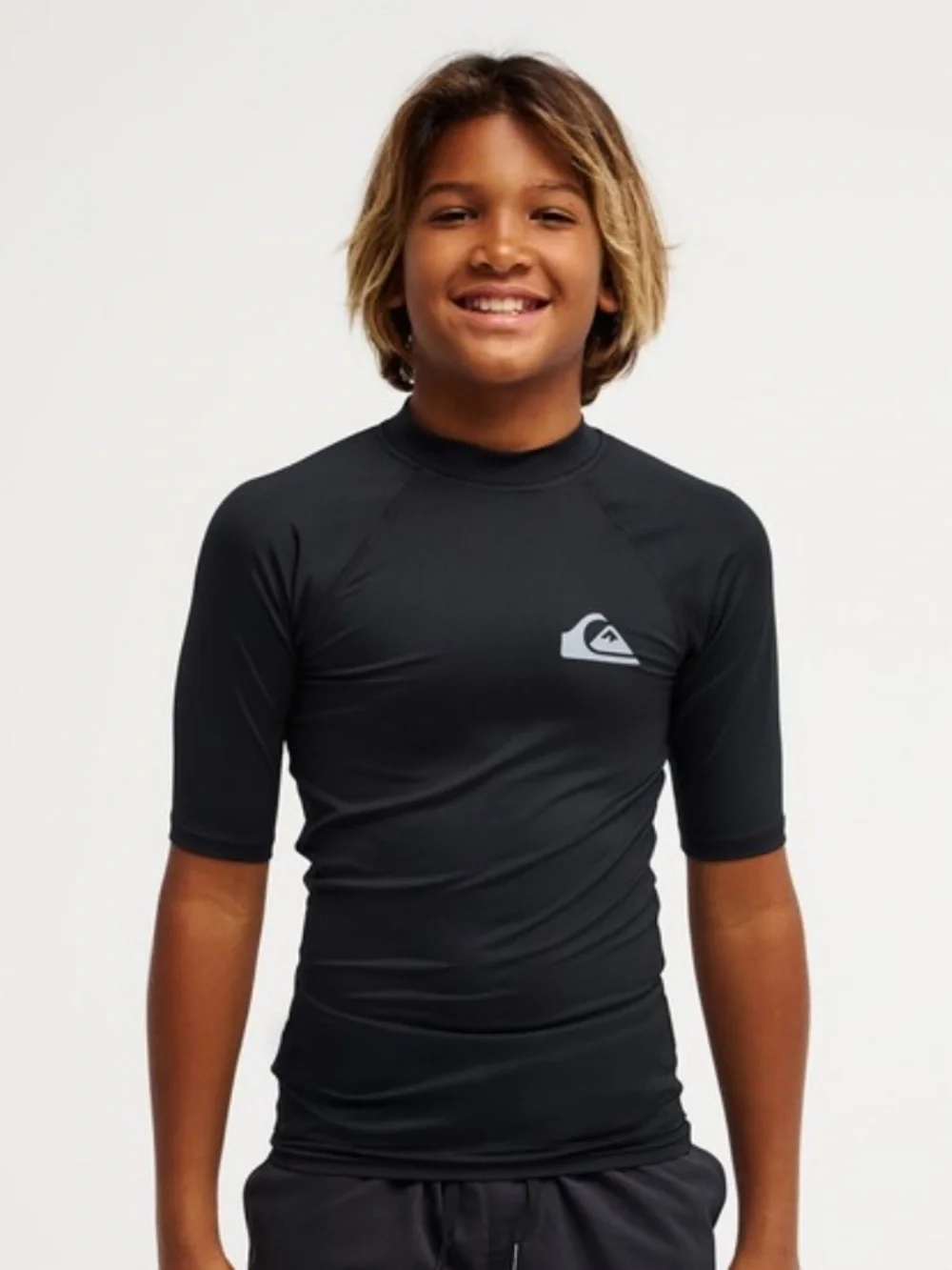 Everyday - Boys 8-16's Black Short Sleeve UPF 50 Surf Rash guard